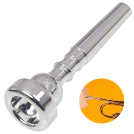 Silver Plated 7C Trumpet Mouthpieces，Trumpet Mouthpieces Instrument Mouthpieces, Silver Plated Replacement Trumpet Mouthpieces-Suitable for Beginners-Instrumental Accessories