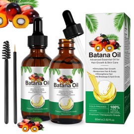 Batana Oil for Hair, 60 ml Batana Oil for Scalp, Stimulates Hair Growth and Against Hair Loss, Makes Your Hair Smoother for Hair, Eyelashes, Eyebrows, Skin (120 ml)