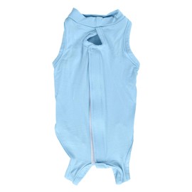 Dokpav Traje de Recuperación para Gatos, Transpirable Trajes de Cirugía, Pasta de algodón, Recuperación Ropa Después para Heridas o Enfermedades Piel, Gatos y Perros Pequeños (Azul, Large)