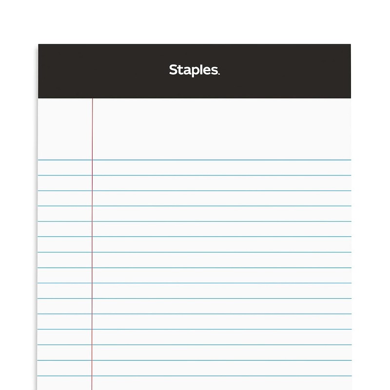 Staples TRU RED Notepads, 5 x 8 Inch, Narrow Ruled