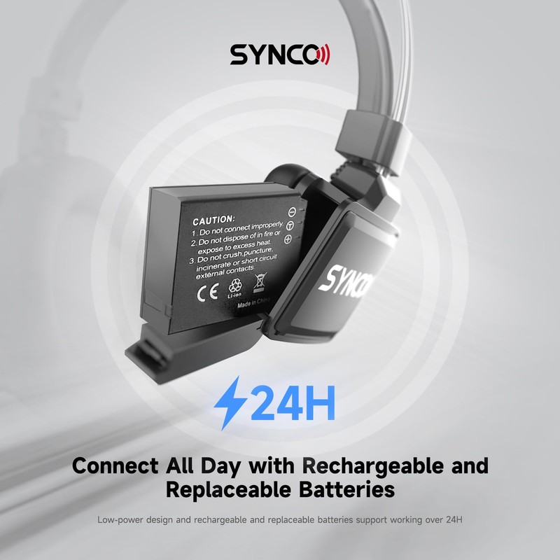 BAFONGCINE SYNCO XTalk X1 Wireless Headset Intercom System,2.4GHz Full Duplex