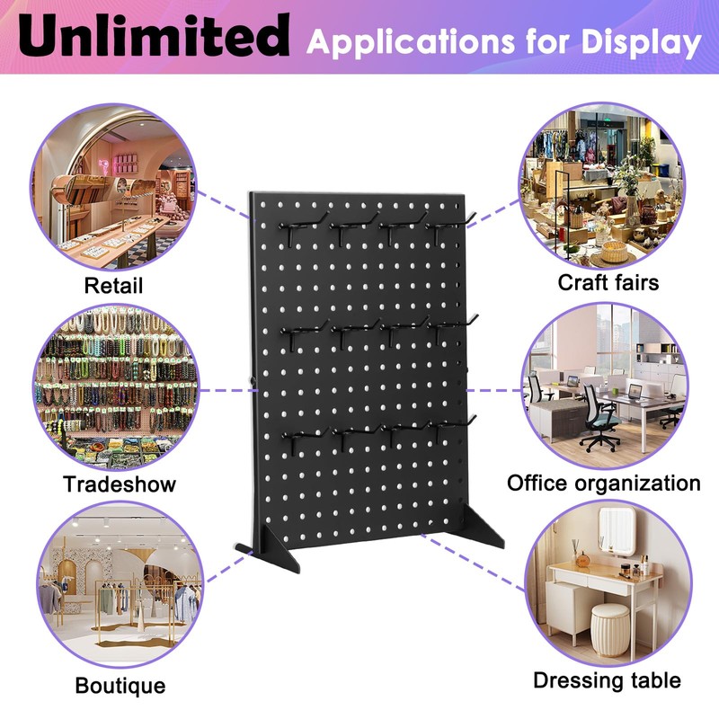 Acfunique 2 Pack Peg Board Display Stand for Vendors with