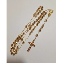 Christian Catholic  ROSARY  Necklace  GOLDEN Plated  Virgen MARY  For women
