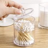 Feelava 3 Pcs Clear Acrylic Cotton Ball Holder Cotton Swab