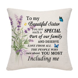 to My Aunt Cousin Sister Niece Throw Pillow Cover Cushion Cover Cushion Case Pillowcase Birthday Gifts (Sister)