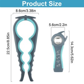 Multifunctional Bottle Opener for All Cans and Jars, Bottle Opener for Seniors Dad Screw Cap Opener Jar Opener Lid Opener Can Opener Manual Bottle Opener for Screw Jars Practical