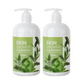 (1+1) Foodaholic Green Tea Skin Shower Cleansing 500ml / (1+1)푸드어홀릭 녹차 스킨샤워 클렌징 500ml
