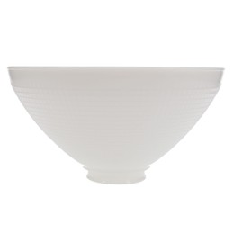 B&P Lamp 10 Inch Diameter I.E.S Style White Opal Glass Reflector Shade with Waffle Pattern Glass - Perfect Fit for Floor Lamps and Mogul Sockets