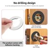 2Pcs Door Knob Plates Round Version, Stainless Steel Door Reinforcement