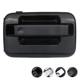 TQPONLY Black Paintable Outside Door Handle | Front or Rear Right Passenger Side Compatible with 2004-2014 Ford F150,2006-2014 Lincoln Mark LT Truck | Exterior Handle Outer Door Part