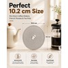 Runzefeng Cafetiere Filter Mesh 4 Pack, 10.2cm Stainless Steel Filters