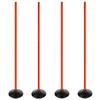 ASENVER Orange Soccer Agility Poles Set Detachable Sports Trainning Speed