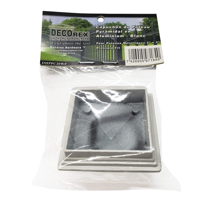 2" x 2" Aluminium Pyramid Post Cap for Metal Posts