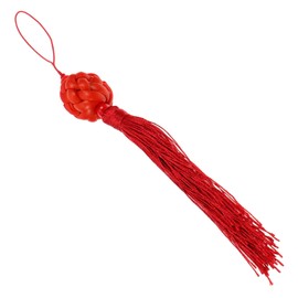 Operitacx Sepak-Takraw-quastenanhänger Zubehör Zum Aufhängen Von Taschen Quasten Für Schlüsselanhänger Quasten Für Die Schmuckherstellung Quastendekor Rot Handtasche Cheongsam Harz
