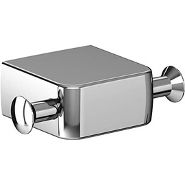 Emco Trend 027800100 Double Towel Hook (Chrome, Size 70 x 46 mm, for Two Towels, Bathroom, Guest Bathroom) Normal Hook, Brass