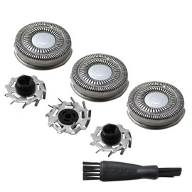 JRSHOME Update 3 Pcs Shaver Head Blade Cutters, Electric Razor Wet & Dry 3D Men’s Rotary Shaver Replacement for SweetLF Rotary Shaver SW-S7105 (Style A)