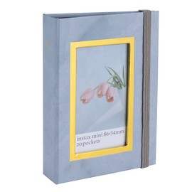 Nakabayashi A-CK-201-B Pocket Album, Welded Type, Cards, Cheki Pattern, 1 Tier Pocket, Blue