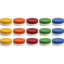 15 Ointment Containers for Pads, Cream Jars, Ointment Jug, 40 ml Contents with Coloured Lids