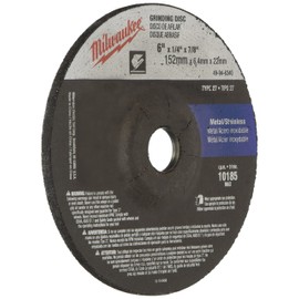 MILWAUKEE ELECTRIC TOOL 49-94-6340 Type 27 Grinding Wheel 6" x 1/4" x 7/8"