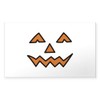 CafePress Pumpkin Face Sticker Rectangle Bumper Sticker Car Decal