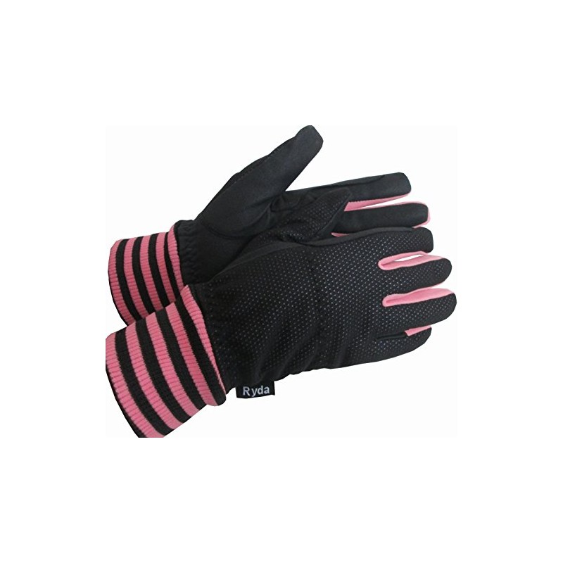 Ryda Childrens Lined Thermal Winter Horse Riding Gloves Windproof 3
