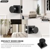 HIMEETIME Matte Black Door Knobs Interior with Lock, Modern Square