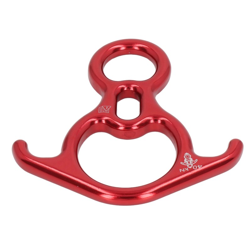 Descender Gear Aluminium Alloy 40KN Pulling Force Ox Horn Shaped