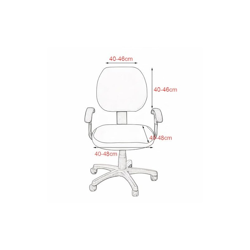 Hyper Cover 2-Pieces Jacquard Office Chair Cover (Tan) - Stretchable