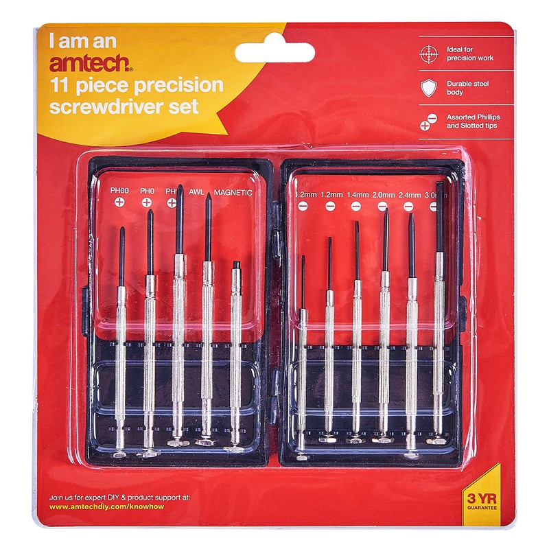 Amtech L0500 11 Piece Precision Screwdriver Set