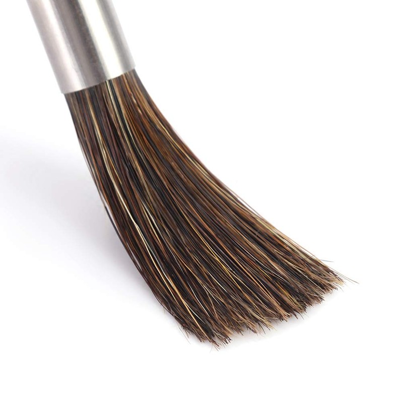 Wooden Coffee Grinder Cleaning Brush, Beech Handle with Faux Bristles,