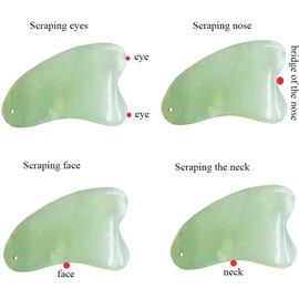 Jade Gua Sha Werkzeug zum Schaben, zur Massage, handgefertigt, Jade kujaw/Gua-Sha-Brett, Werkzeug für Graston-Spa-Akupunkturbehandlung, Triggerpunkttherapie auf Gesicht, Arm, Fuß, Form: kleines Dreieck