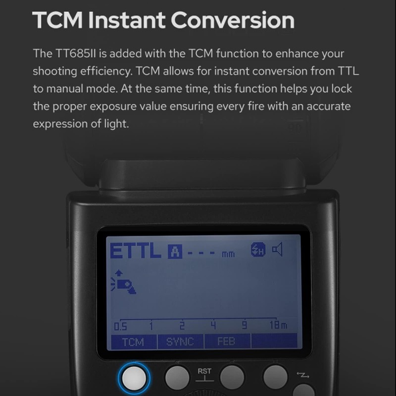 GODOX TT685II-N i-TTL Camera Flash 1/8000s HSS GN60 0.1-2.6s Recycle