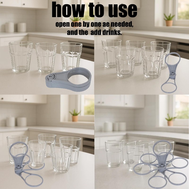 Drinks Carrier, All Inclusive Drinks Holder, Portable Cup Carrier for