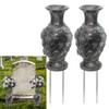 Grave Vase with Spike Cemetery Vase Resin Cemetery Flowers Holder
