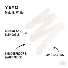 Urban Decay 24/7 Glide-On Eyeliner Pencil, Yeyo - Metallic White with Shimmer Finish - Award-Winning, Waterproof Eyeliner - Long-Lasting, Intense Color