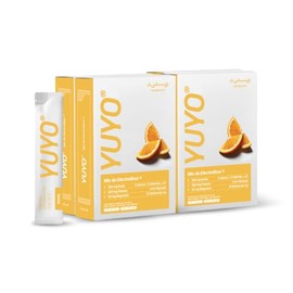 YUYO Electrolitos | 40 Sobres de Electrolitos en Polvo con Creatina (4 Cajas de 10 Sobres) | Sabor Naranja | Sin Azúcar | Sodio, Potasio, Magnesio y Z