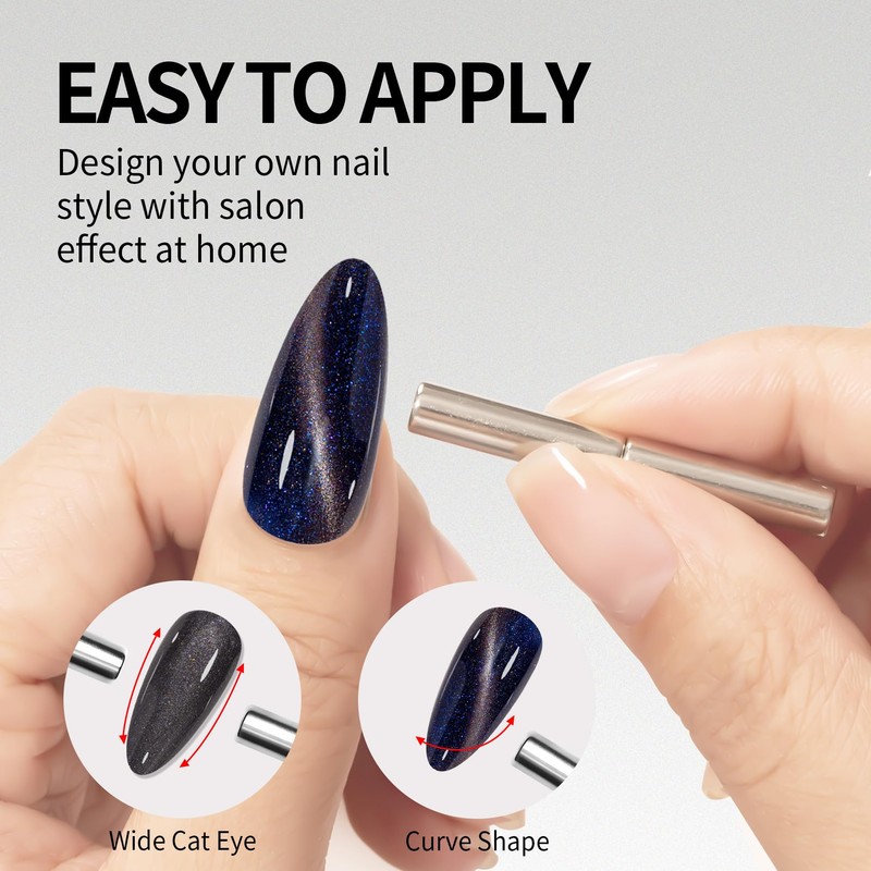 MAYCHAO 15ML Galaxy Cat Eye Gel Nail Polish 1Pc Dark