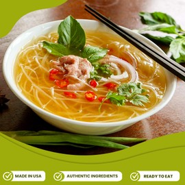 Essence of Lotus Instant Beef Pho Soup Mix — Ready-to-Eat Flavorful, Restaurant-Quality Pho broth, Made in the US (Beef Pho Soup Mix, 6-Pack)