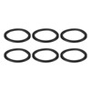 sourcing map 6 Pcs Solid Nitrile Rubber Flat Washer DN100