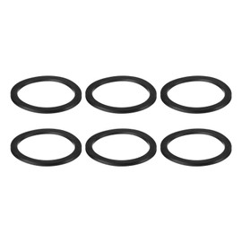 sourcing map 6 Pcs Solid Nitrile Rubber Flat Washer DN100 4-13/16" OD x 4" ID x 1/4" Thickness Large Washers O Ring Sealing Gaskets, Industrial Flat Rubber Spacer, Black