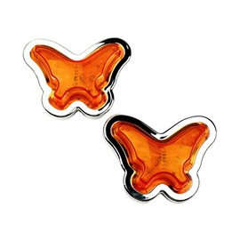 HTharros Side Marker Lamp LED 24V Light Butterfly Shape Truck Decoration Parts Illumination Vehicle Accessories Orange 2pcs