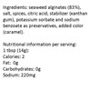 Caviart Award-winning VEGAN Caviar - Black Seaweed Flavor 3.5 oz
