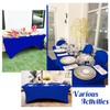 HAISIWLKJ 6 Pack Table Cloth 8ft Royal Blue Tablecloths for