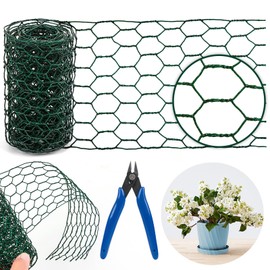 Floral Wire Netting, 3.9 x 78.7 Inch Floral Wire Mesh Netting with Plier, Floral Arrangement Supplies for Protect Plant, Flower Arch Decorations, Floral Arrangement, Home DIY Craft