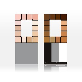 Skin Shade Colour Target - 18% grey card - Color checker calibration