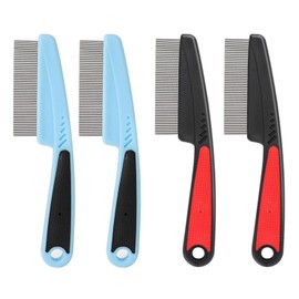 4 Pieces Of Fine-Tooth Combs, Stainless Steel Combs, Hair Cleaning Products, Hair Care Tools, Long-Hand Combs