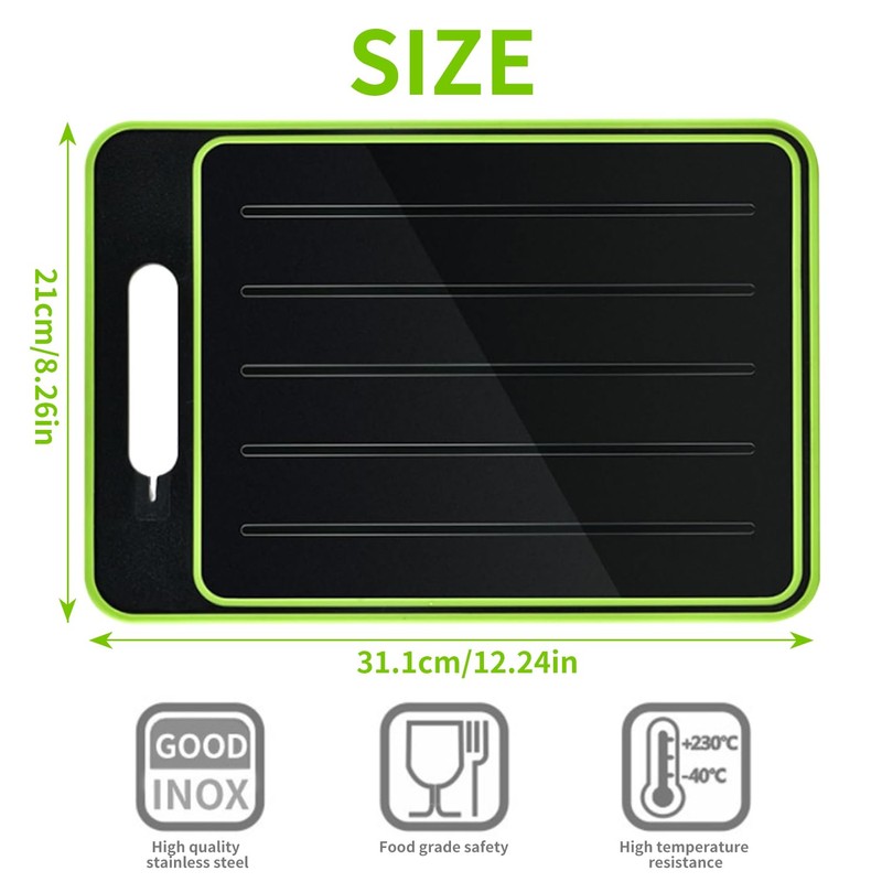 4 in 1 Defrosting Board, Multi-Functional Kitchen Thawing Cutting Board,