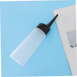 FRCOLOR Empty Applicator Bottle Scale Bottle Clear Pot Coloring Applicator Bottle Glue Bottle Hair Dye Applicator Bottle Due Product Slant Tip Bottle Boquilla Modeling Brush Travel White