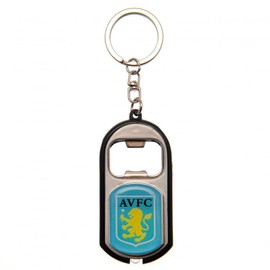Aston Villa FC Torch Bottle Opener Keyring Complete in Gift Box