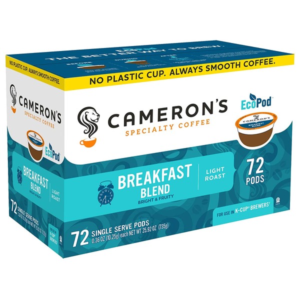 Cameron's Coffee Single Serve Pods, Breakfast Blend, 72 Count (Pack of 1)